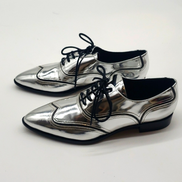 GIUSEPPE ZANOTTI SIZE 39 COLOR SILVER 100% AUTHENTIC - Picture 3 of 8